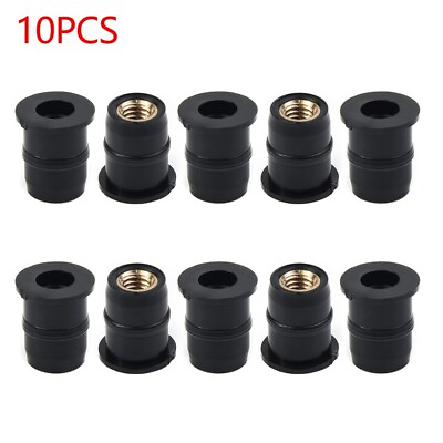 #ad Motorcycle Universal Windshield M5 Rubber Nuts Vibration Damper Mounting 10pcs $7.41