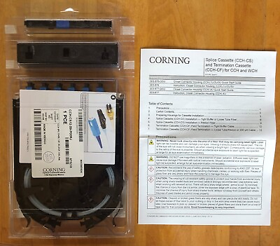 Corning CCH CS12 59 P00RJ Pigtail Splice Cassettes BRAND NEW from sealed case $225.00