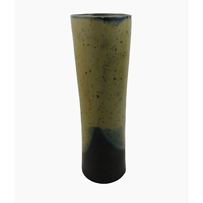 #ad Art Studio Vase Signed Stoneware Pottery Rustic Decor Collectible Neutral $34.00