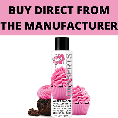 Wet Desserts Frosted Cupcake 3 Ounce Flavored Edible Lube Personal Lubricant $10.99