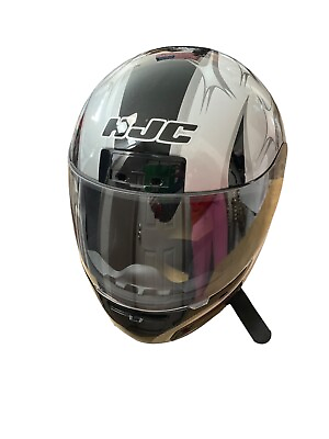 #ad HJC CL 12 Full Face White Black Motorcycle Helmet Snell M95 DOT Size Medium M $24.95