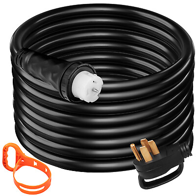 #ad VEVOR 50A 20ft Generator Extension Cord 14 50P to CS6364 Locking Ring Power Cord $76.99