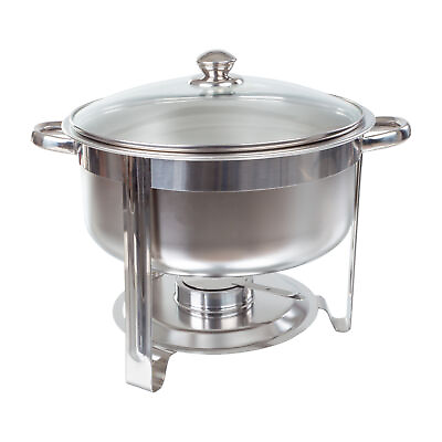 #ad Round 7.5 QT Chafing Dish Buffet Set Food Warmers for Parties Stainless Steel $85.99