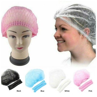 25PCS Disposable Caps Hair Net Food Catering Kitchen Mob Non Woven Hat C $5.58