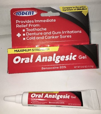 1 Iodent Maximum Strength Oral Analgesic Gel ToothAche Teething Mouth Pain $2.88