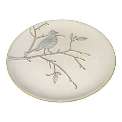 #ad #ad Pottery Barn Embossed Bird Branch Twig Salad Dessert Plate 9quot; Discontinued leaf $12.97