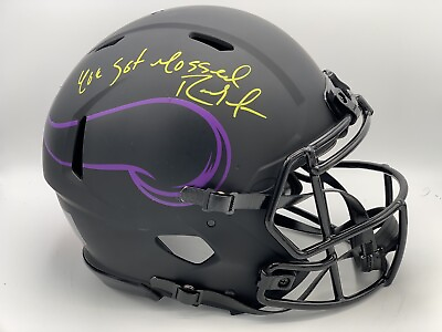 #ad #ad Randy Moss Signed Minnesota Vikings Eclipse Speed Authentic full helmet Auto Ins $849.88