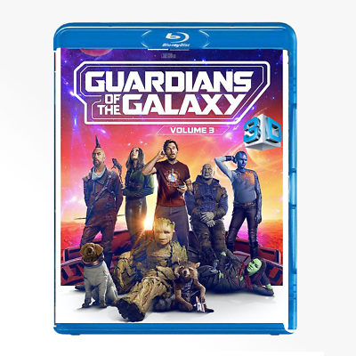 #ad Guardians of the galaxy vol. 3 Movie 3D Blu ray Disc With Cover Art All Region $10.88
