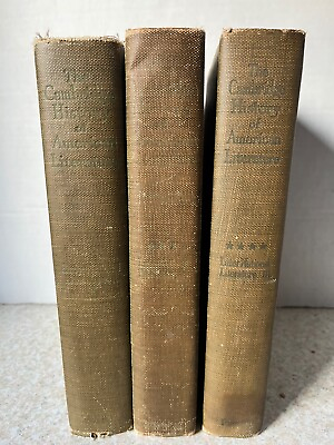 #ad History of American Literature Volumes 1 2 3 Antique Set Lot of 3 Cambridge $26.00