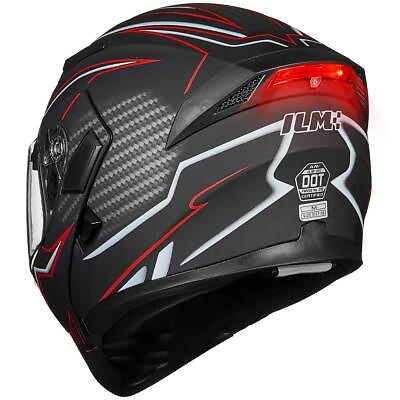 #ad ILM Modular Full Face Motorcycle Helmet LED Adults Snowmobile Helmet DOT 902L $82.99