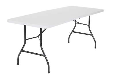 6 Foot Centerfold Folding Table White $38.89