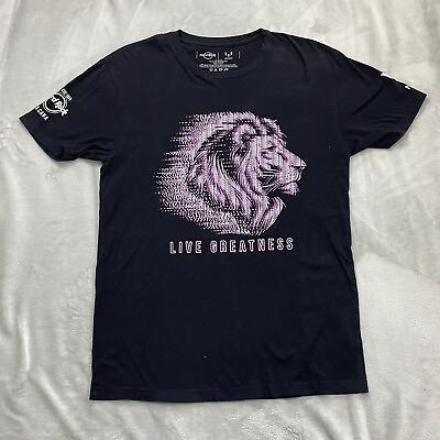 #ad Hard Cafe Messi Shirt Mens Black Medium Punta Cana Lion Graphic T Shirt $22.37