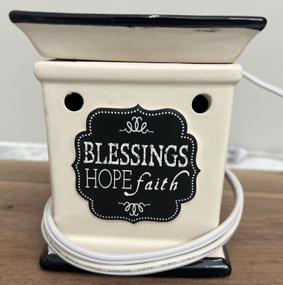 #ad Wax Oil Warmer Blessings Hope Faith Electric $4.99