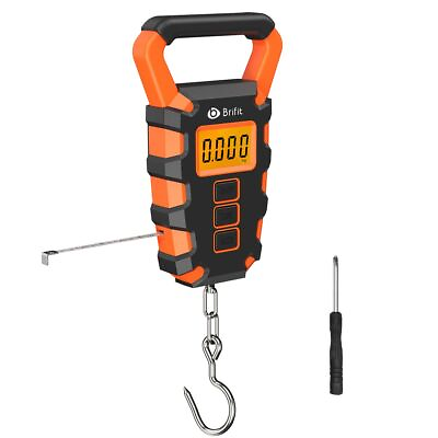 #ad Digital Fishing Hanging Scale 50KG Ruler Luggage Weighing Kitchen Food Portable $24.56