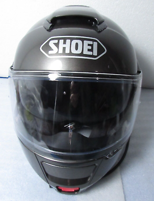 #ad Shoei Neotec I Helmet Size Medium Dark Silver Metalic Grey with Black Trim DS $297.00