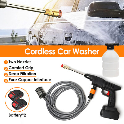 Cordless 88V Electric High Pressure Water Spray Car Gun Portable Washer Machine $52.99