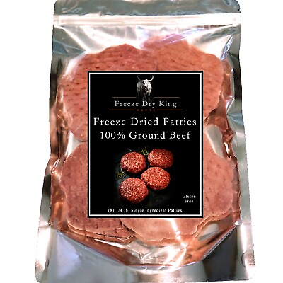 #ad #ad 8 Freeze Dried Beef Hamburger Patties 80 20 Emergency Meat Food Survival $40.00