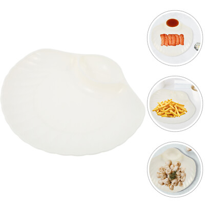 #ad 4Pcs Dumpling Sushi Plate with Sauce Serving Food Plate for Home Restaurant $12.59