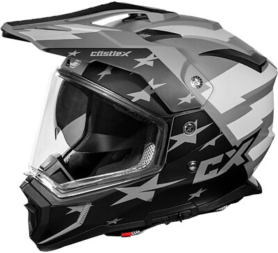 #ad #ad Open Box Castle X CX200 Liberty Dual Sport Snowmobile Helmet Matte Charcoal $107.99