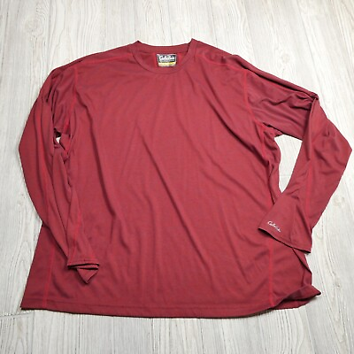 #ad Cabellas Shirt Adult 2XL XXL Red Long Sleeve Dri Release Fresh Guard Performance $17.77