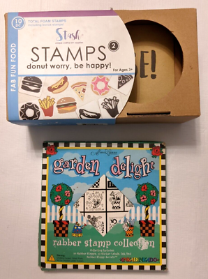 #ad Rubber Stamp Foam Stamp Lot Food and Garden Themes $7.50