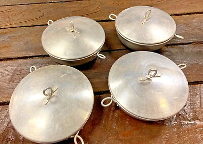 #ad Set of 4 Aluminum Serving Chafing Dishes W Lids Small Individual $24.99