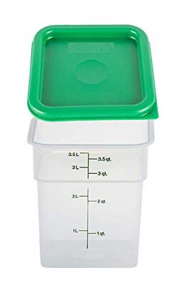 #ad #ad Cambro 4SFSPP190 4 Qt. Translucent Container with SFC2452 Kelly Green Lid 4Q... $26.00