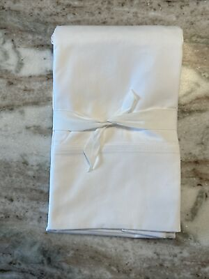 #ad Pottery Barn S 2 400 Thread Count Organic Percale Pillowcases 20” X 32” NWT $28.00