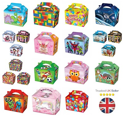#ad #ad Party Food Boxes Loot Lunch Cardboard Gift Children#x27;s Kids Happy Birthday UK GBP 42.50