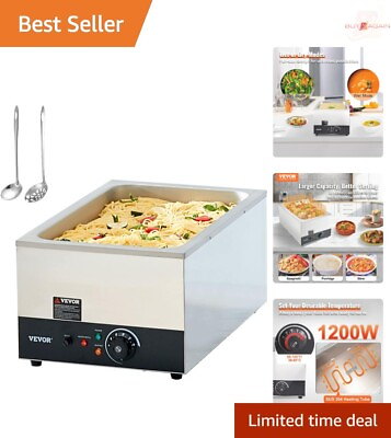 #ad 24 Qt Full Size Countertop Food Warmer Adjustable Temp Control Premium Steel $156.72