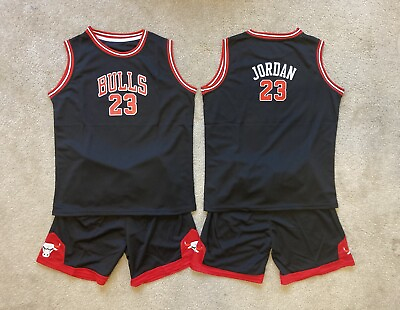 #ad Youth Jordan Bulls Jersey Kids Baby Basketball Uniform Set 2T Boys XL 14 16 $24.95