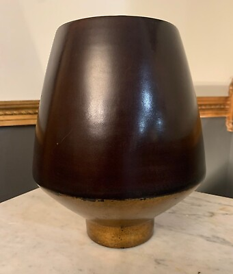 VTG Studio Art Pottery Redware Vase Jar Hand Thrown Boho Earth Design $29.99