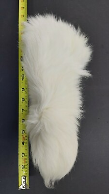 Top Quality quot; Artic Fox Tail quot; White Tanned Natural Fur 15quot; TO 17quot; long C $29.95