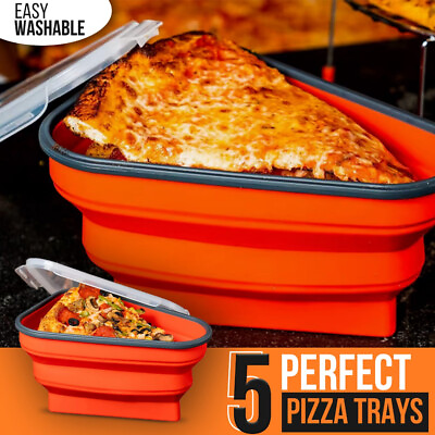 #ad Ultimate Pizza Pack Storage Container Reusable Foldable Portable Microwavable $11.99