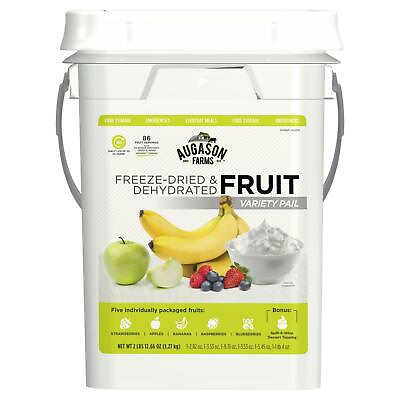 Freeze Dried Dehydrated Fruit Emergency Food Pail Camp Hike Smoothies Salad Home $87.60