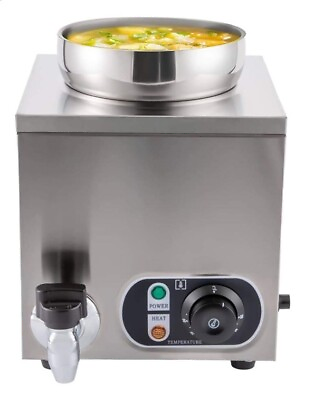 #ad 4L Electric Commercial Soup Warmer 4.2Qt Food Warmer Adjustable Temp 30 85℃ $65.00