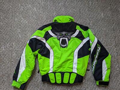 #ad #ad vintage ARCTIC CAT snowmobile jacket S coat VELOCITY neon green RACING $224.95