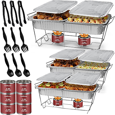 #ad #ad Disposable Chafing Dish Buffet Set 33 Piece of Chafing Servers with Food Warmer $196.88