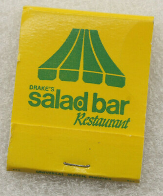 #ad #ad Drakes Salad Bar Restaurant Omaha NE Book of Matches Used B696 $5.99