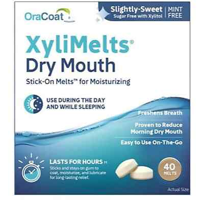 OraCoat Xylimelts for Dry Mouth Slightly Sweet 40 Ct $13.31
