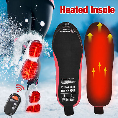 #ad Electric Heated Shoe Insoles Sock Pads Foot Warmer Feet USB Rechargeable Winter $22.52