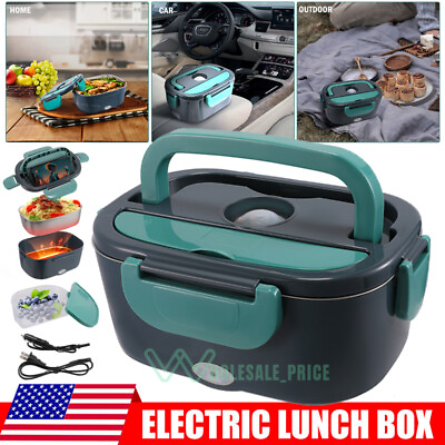 12V Car Portable Food Heating Lunch Box Electric Heater Warmer For Trucks Office $31.99