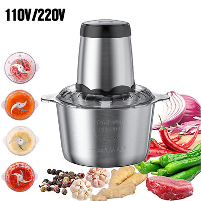 #ad #ad 300W Electric Food Chopper Electric Stainless Steel Processor Meat Grinder Mixer $18.98