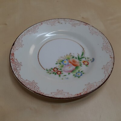 #ad #ad Mini Snack Plate 4.5quot; Floral White Porcelain $14.99