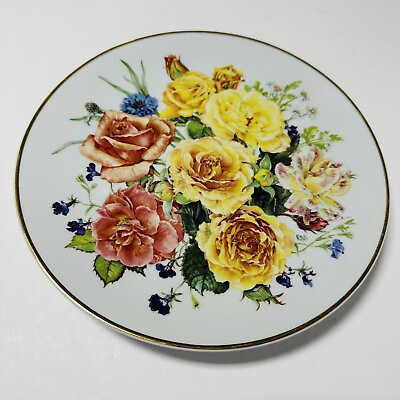 #ad The Majesty of Roses Radiant Sunrise Franklin Mint Fine Porcelain 1991 C1214 $9.95