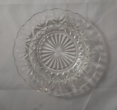 #ad Clear Glass Serving Display Party Dish 7quot; Circle Nuts Mints Candy Decorative@179 $13.25