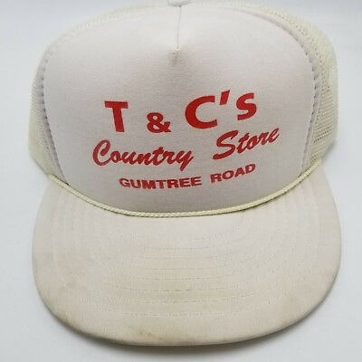 T amp; Cs Country Store Gumtree Road Hat Cap Mesh White Snapback Used Adult Nice W3 $7.99