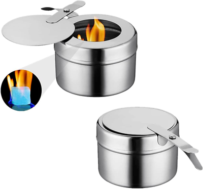 #ad #ad 2Pcs Stainless Steel Chafer Wick Fuel Canned Heat Holder Fuel Holder with Safety $29.49