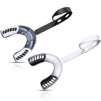 #ad Youth Mouth Guard 2 Pack Sports Mouth Guard with Strap Soft Football Mouthpie... $17.29