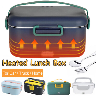 #ad Electric Heating Lunch Box Portable 110V 12V Car Office Food Warmer Container $10.99